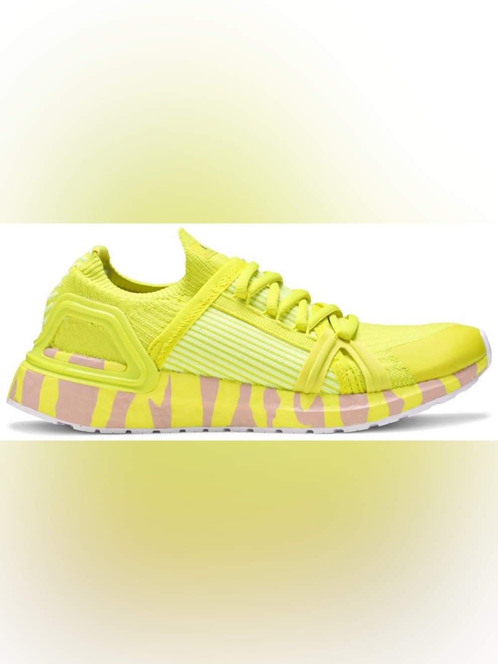 Stella McCartney x adidas. UltraBoost 20 Sneaker. Acid Yellow. Size 8.